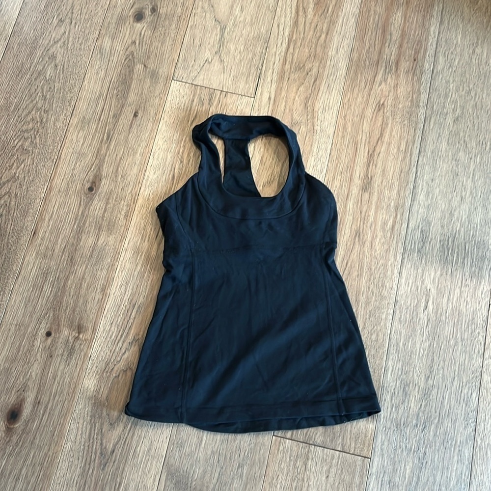 LULULEMON black full length racerback tank, size 6